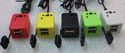 【鉅珀】台灣製造-機車電源 機車USB 雙孔電源 防水充電座 雙孔USB 附指示燈12V及24V轉5V USB用