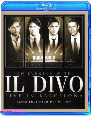 高清藍光碟  美聲男伶 Il Divo An Evening Live In Barcelona (藍光25G)