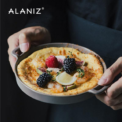 alaniz南茲Mod烤箱烤盤雙耳烤碗家用陶瓷烤箱微波爐專用烘焙器皿
