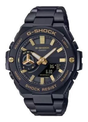 【台南時代鐘錶 CASIO】卡西歐 G-SHOCK 200米防水 太陽能 藍芽 雙顯運動錶 GST-B500BD-1A9