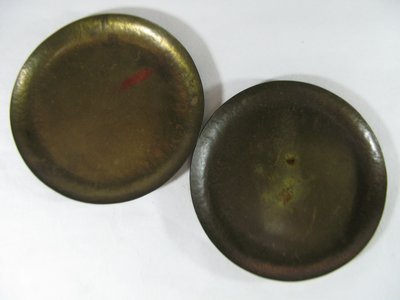 [銀九藝] 早期銅器 銅雕 銅盤 2件一標