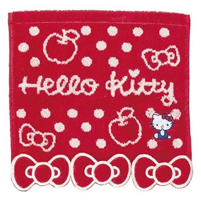 【Wendy Kids】日本 HELLO KITTY 小方巾 毛巾 小毛巾 25X25CM 640670