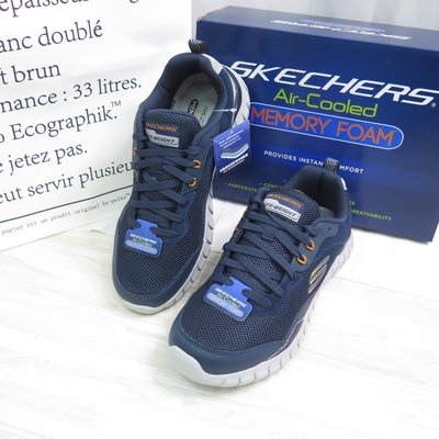 Skechers OVERHAUL-BETLEY 男款 休閒鞋 232046NVGY 深藍x灰【iSport】