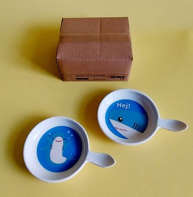 IKEA 【全新正版】 鯊鯊醬料碟 鯊魚 醬料碟 碟子 小碟子 沾醬碟