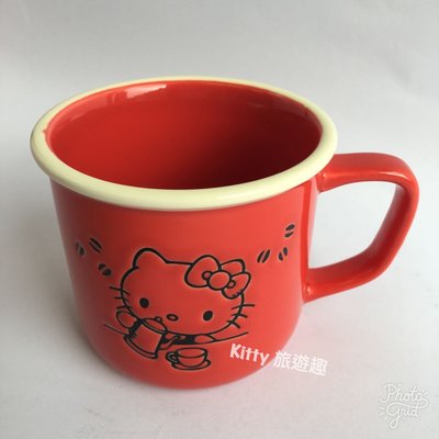 [Kitty 旅遊趣] Hello Kitty 馬克杯 凱蒂貓 紅色 咖啡杯 水杯 飲料杯 杯子 茶杯 陶瓷杯