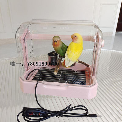 保溫箱鳥籠子鸚鵡外出籠便攜帶手提幼鳥保溫保暖箱倉鼠盒透氣透明防塵籠冷藏箱