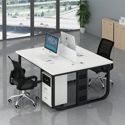 辦公桌椅組合現代簡約卡位電腦桌屏風辦公室員工桌