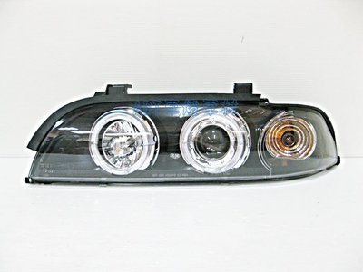 ~~ADT.車燈.車材~~BMW E39 LED雙光圈魚眼黑底大燈一組