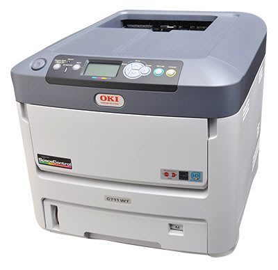唯宇科技 OKI C711WT 白色碳粉雷射印表機+特殊無痕轉印紙