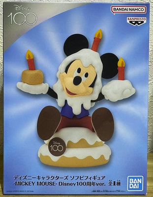 正版 日版 萬普 迪士尼 Disney 米奇 米老鼠 100週年 蠟燭 公仔