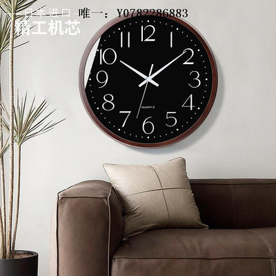 掛鐘日本掛鐘精工機芯電波鐘表進口現代簡約家用時鐘客廳掛表日式掛墻壁鐘