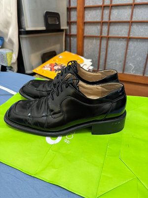 「 二手鞋 」 A.S.O 男版皮鞋 7.5號（黑）鐵3-2