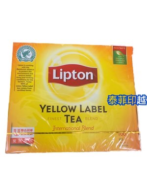 {泰菲印越}印尼 立頓 LIPTON YELLOW LABEL TEA  黃標 紅茶包 100入