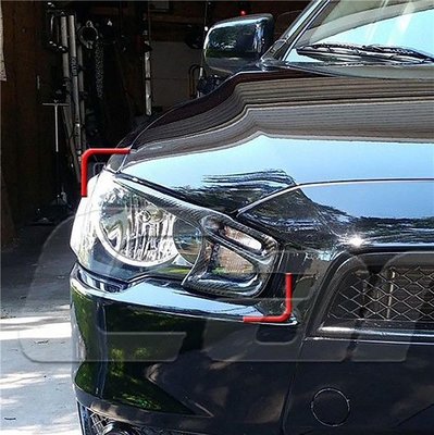 三菱 Lancer Fortis Sportback EVO10新加坡款改裝碳纖維 卡夢燈眉碳纖大燈裝飾燈眉件C款汽車改