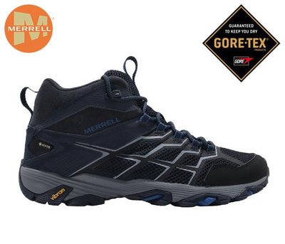 丹大戶外【MERRELL】 Moab FST 2 MID GTX 男鞋 防水健行鞋/登山鞋 藍黑 ML034209