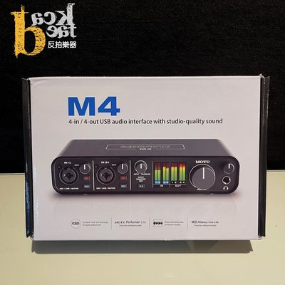 [反拍樂器]MOTU M4 4x4 USB-C 錄音介面 公司貨 免運費