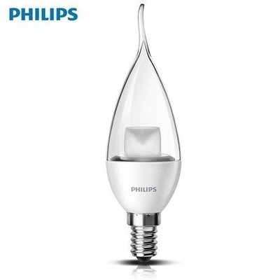 飛利浦 E14 蠟燭燈泡 4.5W LED拉尾水晶燈泡 飛利浦拉尾燈 可取代鎢絲60w E14LED 飛利浦蠟燭燈泡