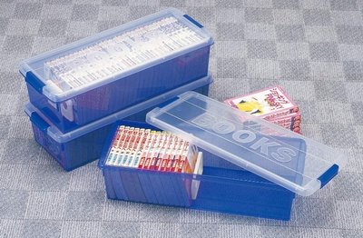 19227c 日本製 好品質 多功能 半透明 漫畫書書本書籍收納盒收藏盒 多功能儲物盒 密封箱儲物箱置物盒
