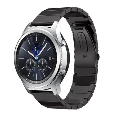 gaming微小配件-22MM快拆表帶 Galaxy Watch 46MM不銹鋼表帶 華為watch 3pro GT2E金屬錶帶 S3商務錶帶-gm