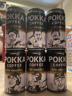 貴重！POKKA 讀賣巨人 《清原和博》男顏罐！6種手繪咖啡罐。已過期、未開封！