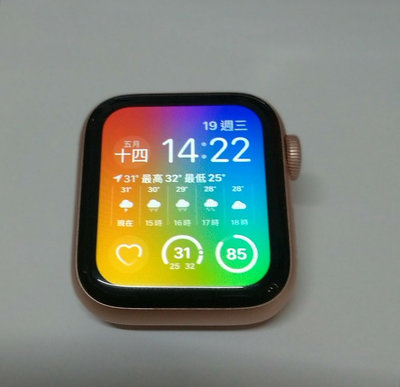 Apple Watch Series 4 44mm GPS 金色鋁金屬錶殼 粉沙色運動錶帶 智慧穿戴裝置手錶 台灣公司貨 二手 外觀九成五新 使用功能正常