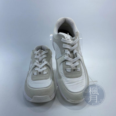 CHANEL  G34360 白麂皮布鞋#39 精品  精品鞋 女鞋 精品配件 品牌 單品 配件 皮件