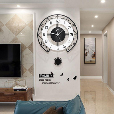 掛鐘 客廳家用 時尚個性創意大氣時鐘 簡約現代鍾錶 藝術石英壁鐘送墻貼