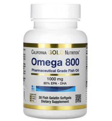 現貨 California Gold Nutrition CGN  Omega 800 濃縮魚油  30粒智選美白