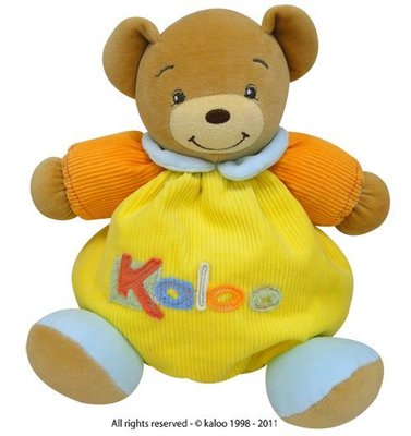 絕版價只要990元～Kaloo 台灣獨家限定版 玩偶造型背包(黃色熊)～