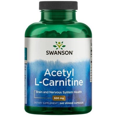 【活力小站】Swanson 乙醯左旋肉鹼 Acetyl L-Carnitine 卡尼丁 500mg 240顆