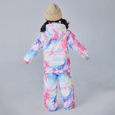 促銷打折 雪飛客兒童滑雪服套裝連體女童男童滑雪褲防水防風戶外滑雪裝備【-