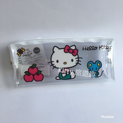 [Kitty 旅遊趣] Hello Kitty 透明筆袋 凱蒂貓 收納包 萬用包