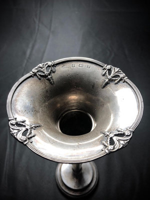 英國古董純銀花瓶由伯明翰Elkington&amp;Co Ltd公