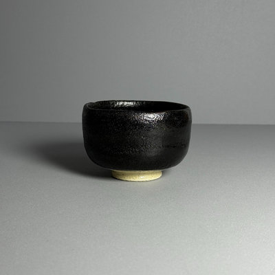 日本茶器 樂燒 黑樂小號茶碗 小抹茶碗 手作 釉感猶如黑夜中