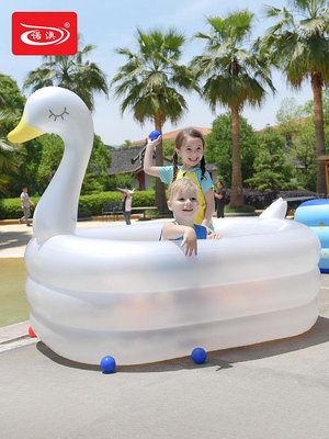 現貨 諾澳童充氣游泳池家庭可愛型海洋球池大號成人戲水池加厚家用 游泳圈