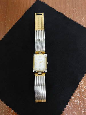 德國 Caesar 18K 鍍金 晶鑽 古著 腕錶 手錶