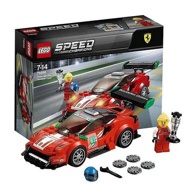 眾誠優品 LEGO 樂高75886小顆粒兒童玩具拼裝積木禮物法拉利GT3正品輕壓 LG1355