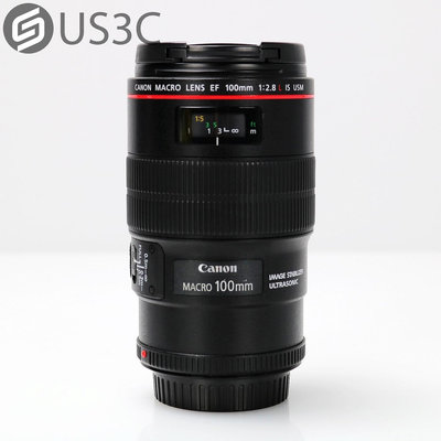 【US3C-桃園春日店】Canon EF 100mm F2.8 L IS USM 微距鏡頭 內置 5 級 IS 防震 二手鏡頭 單眼鏡頭