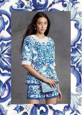 Dolce &amp; Gabbana 青花瓷短袖上衣短褲