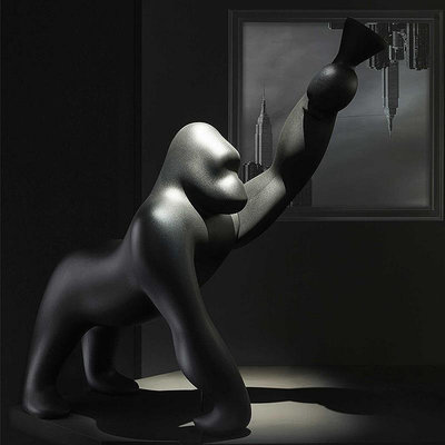 落地燈意大利qeeboo大猩猩落地燈雕塑擺件動物點燈展廳抽象藝術裝飾