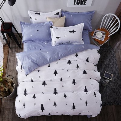 床包【RS Home】雙人標準5呎床包被套枕套沙發套沙發罩保潔墊床墊四件組[Forest]