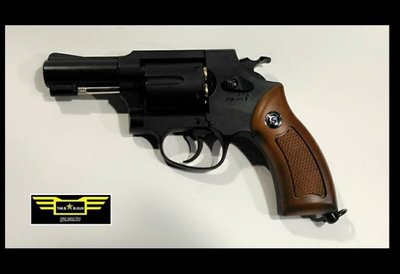 晶予玩具槍~SHERIFF M36全金屬Dan Wesson 2.5吋款左輪槍CO2動力版復古黑色手槍(6MM BB槍全