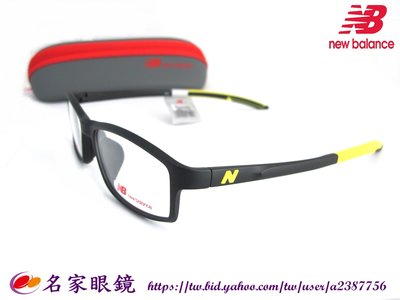 《名家眼鏡》New Balance 霧黑鏡框配黃色鏡腳運動款光學膠框NB09102 C02【台南成大店】