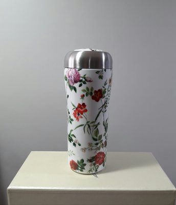 全新日本製 彩卉花舞保溫瓶 瓷器+不鏽鋼 附濾茶器