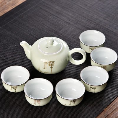 茶具套裝批發青瓷陶瓷家用簡約泡茶壺茶杯子茶盤整套功夫茶具