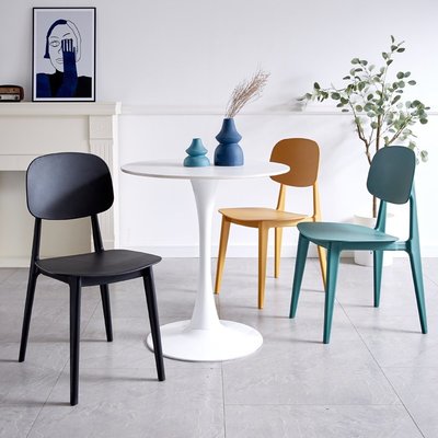 椅子靠背簡約家用創意加厚成人凳子塑料餐椅ins書桌椅子塑料