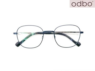 光寶眼鏡城(台南) odbo 新款四方型鈦ip眼鏡*od1823 /C4k,消光藍色,專利無螺絲彈簧腳,