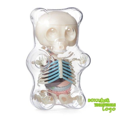 BOxx潮玩~4D master 藝術家JasonFreeny軟糖小熊大號透視骨架骨骼拼裝模型