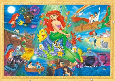 W1000-480 絕版迷你1000片日本進口拼圖 迪士尼 公主 小美人魚 愛麗兒