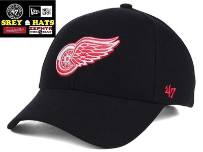 [SREY帽屋]現貨＊47 Brand MVP NHL 冰球 底特律紅翼 硬挺版型 魔鬼氈 美國純正購入 棒球帽 老帽